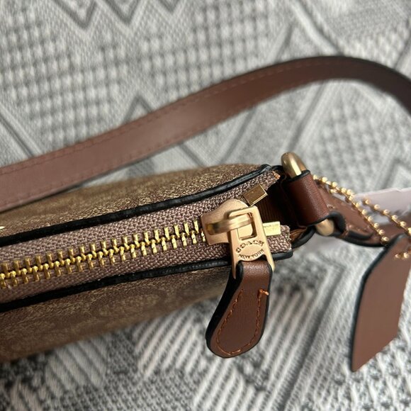 Coach Signature Canvas Mini Shoulder Bag - Picture 3 of 8